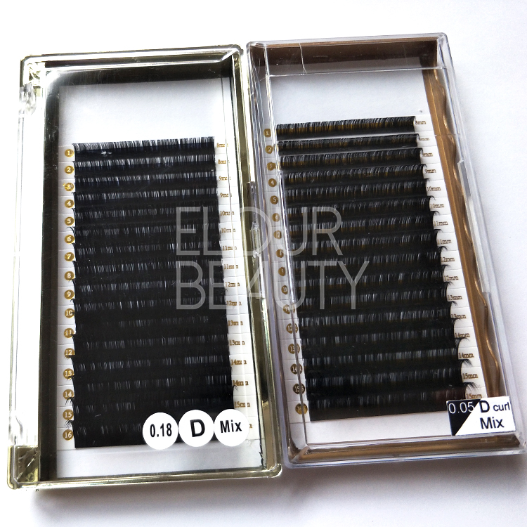 Professional manufactory Korean silk eyelash extensions China ED77